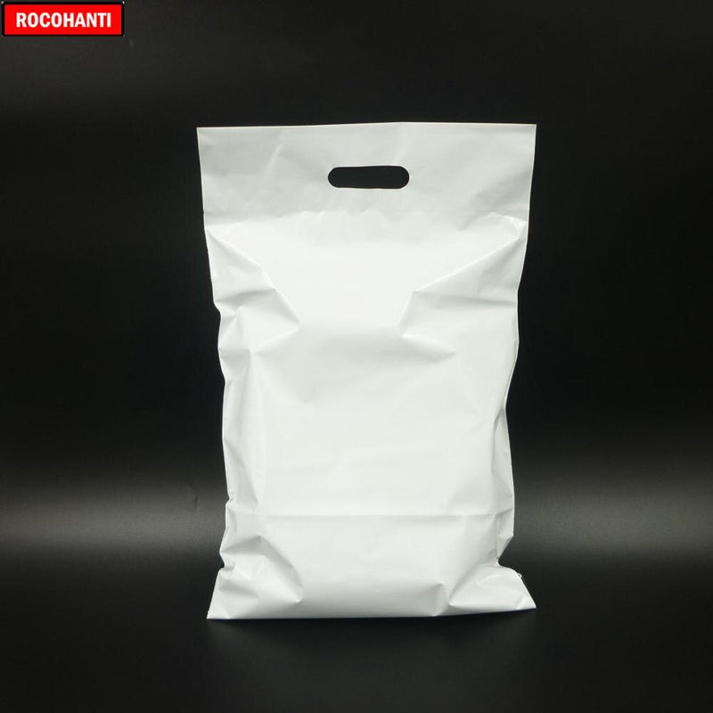 100Pcs Custom LOGO Printing Poly Mailers With Handle Plastic Shipping Mailing Bag Envelopes Courier Gift Packaging Bags