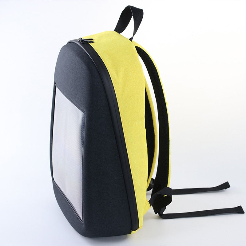 LED-Bildschirm Dynamischer intelligenter Rucksack Walking Advertising Light Bag Wireless APP Control Outdoor Rucksäcke Mochila Männer Frauen