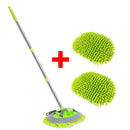 Autowaschmopp mit verstellbarem Griff, Reinigungsmopp zur Autoreinigung, weicher Chenille-Besen, Fensterwaschmopps, Autostaubentferner, Wachsbürste