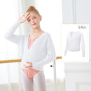 Autumn Winter Wrap Ballet Sweater Cardigans for Girls Kids Soft Knitted Dance Leotards Crossover Warm Ballet Coats