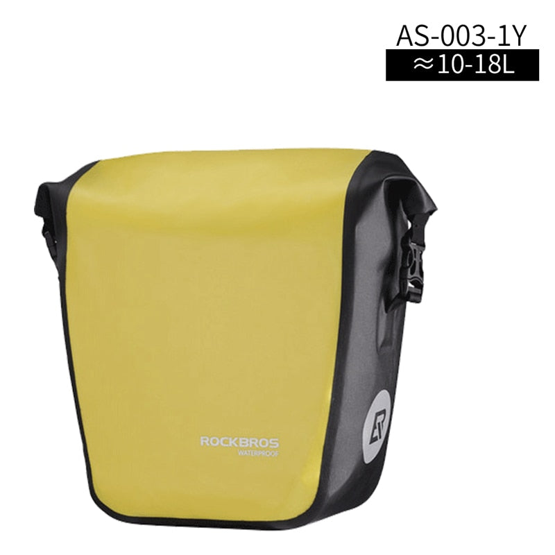 ROCKBROS-bolsa para bicicleta de ciclismo, resistente al agua, bolsa trasera para bicicleta, asiento trasero, bolsas para maletero, alforja, 27L, cesta grande, accesorios para bicicleta MTB