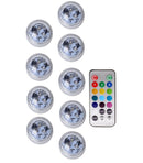 Battery Operated LED Underwater Lights Remote 13 Colors Submersible Light RGB Tea Lamp for Weeding Xmas Valentine&