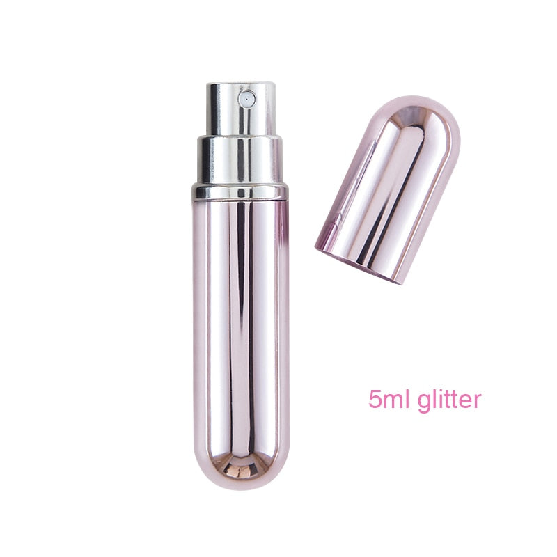 5ml Portable Refillable Mini Spray Perfume Bottle Travel Aluminum Atomizer Empty Cosmetic Container Free Custom Logo