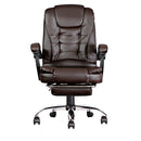 Office Swivel Chair Ergonomic Executive Game Chair Computer Chair w/Footrest High Back Adjustable Height&Angle Black/Cafe/Amber