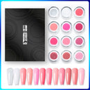 Beautilux Soak Off Contruction Nails Gel Kit 10g*12pcs Clear Pink White Camouflage UV LED Construction Extension Art Set