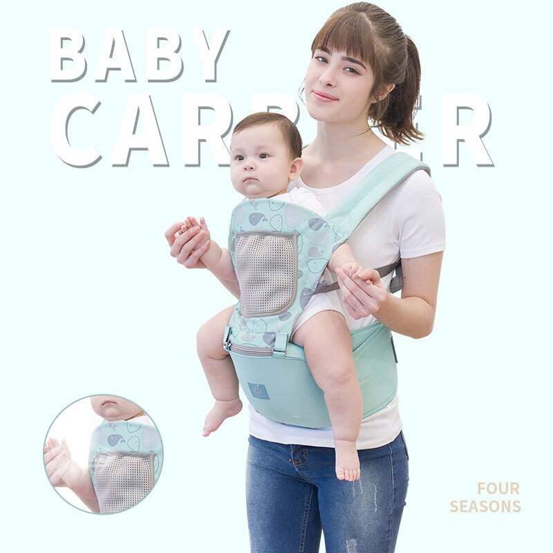 Portabebés ergonómico Sling frente abrazo cintura taburete cinturón de sujeción Porte Bebe canguro asiento de cadera versátil para las cuatro estaciones