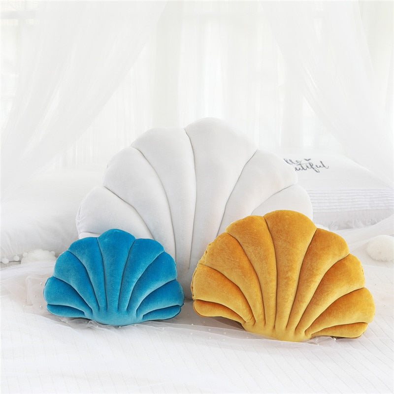 Shell Cushion Patio Decorative Pillow Love Present Soft Fleece Chic Fresh Sea Warm Home Sofa Car Decorating