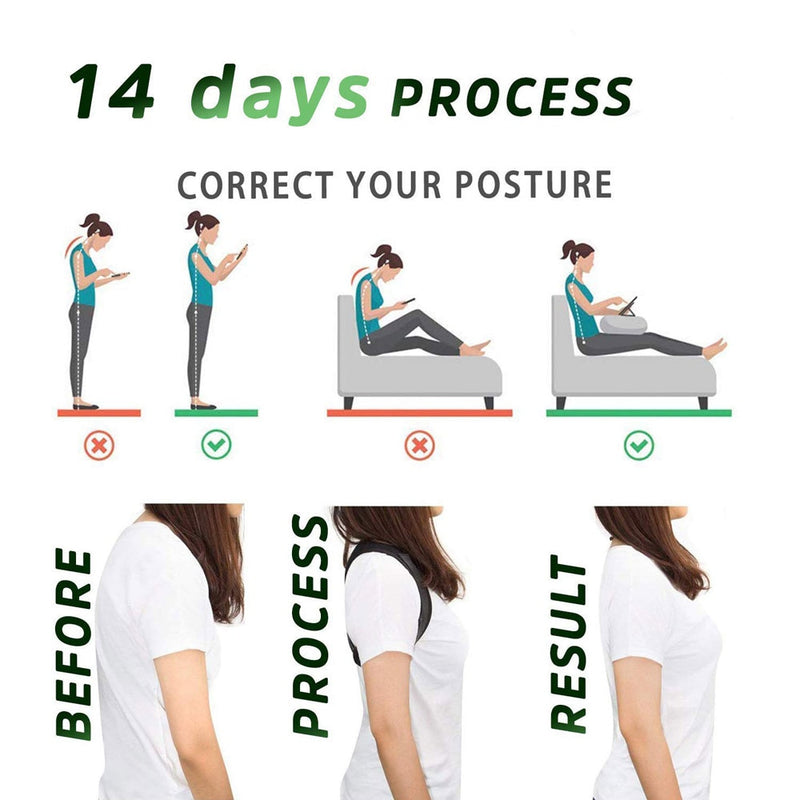 Adjustable Back Posture Corrector Clavicle Spine Back Shoulder Lumbar Brace Support Belt Posture Correction Prevents Slouching