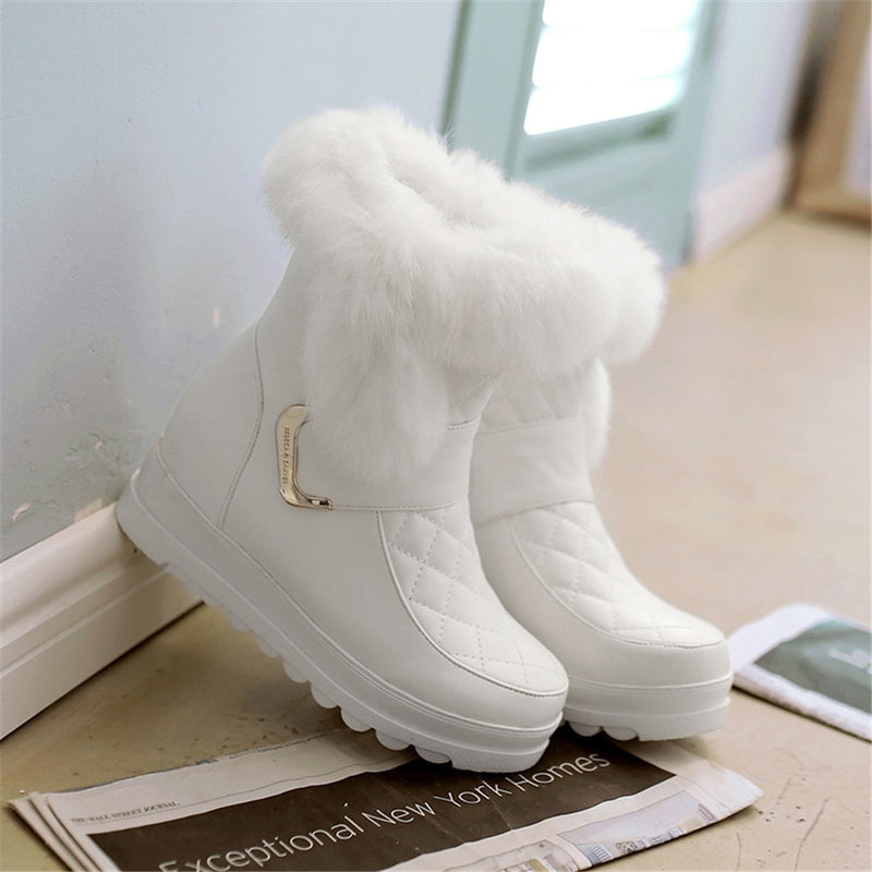 DORATASIA New Winter 34-43 Casual Flat Platform Snow Boots Women Warm Fur Platform Booties Ladies Height Increasing Shoes Woman