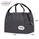 Aosbos Fashion Portable Insulated Canvas Lunch Bag 2020 Thermal Food Picnic Lunch Bags for Women Kids Men Cooler Lunch Box Bag