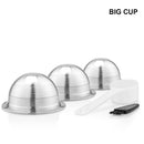 ICafilas BIG & Small CUP Espresso Capsulas ReusableNespresso Vertuoline & Vertuo Stainless Steel Refillable Coffee Filter  Pods