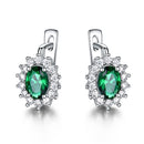 UMCHO Solid 925 Sterling Silver Gemstone Clip Earrings for Women Blue Sapphire Fine Jewelry Wedding Engagement Valentine&