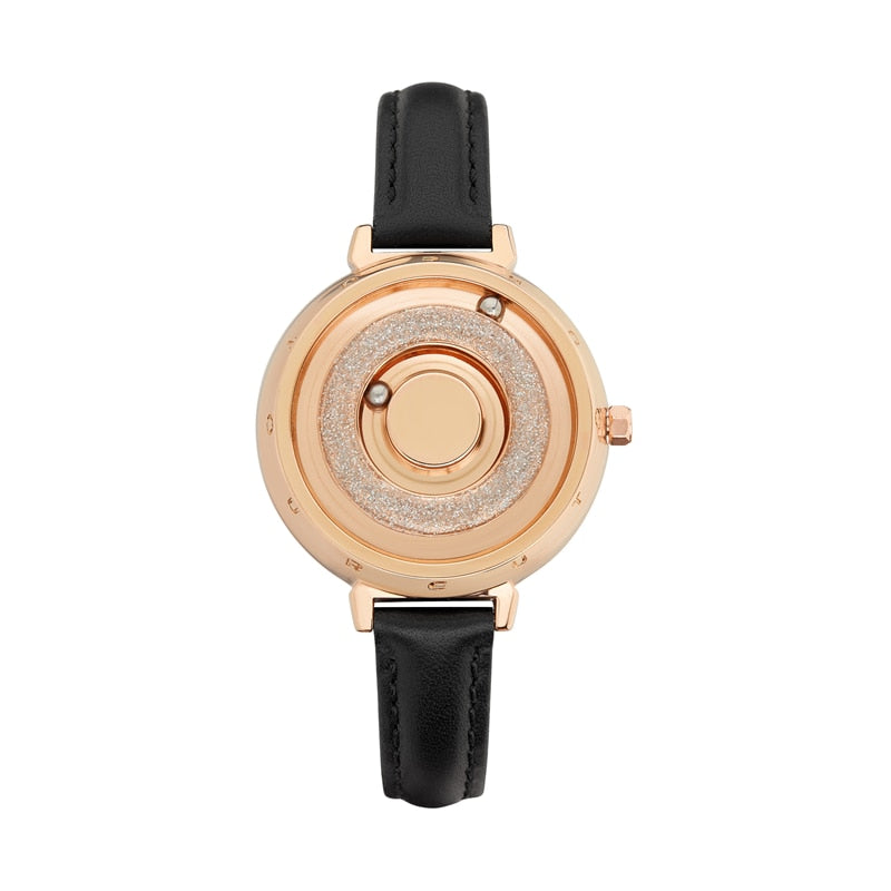 Eutour New Original Magnetic Rosegold Trend Damenuhr Studentin Quartz Minimalist Plant Fashion Edelstahl Gürtel