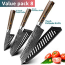 Kitchen Knives Set Stainless Steel 7CR17 Japanese Style Chef Knife Bread Meat Cleaver Paring Kitchen Knife Kitchen Accessories