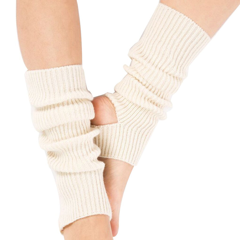 1 par de calcetines calentadores de piernas para mujeres y niñas, calcetines largos sin pies, medias de Ballet de baile de invierno y otoño