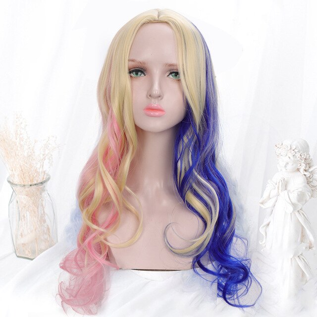 SHANGKE Synthetic Red Black Blonde White Lolita Wigs For Women Long Straight Wig With Bangs Genshin Impact Cosplay Wig