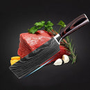 9pcs Kitchen Knives Set Damascus Laser Patten Professional Japanese Chopping Boning Cleaver Chef Knives Set 440C Stainless Steel