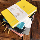 BUKE Dotted Journal Dot Grid Notebook Sketcbook - PU Leather, 160gsm Thick Paper, Inner Pocket, Elastic Closure, Pen Holder