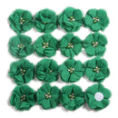 240PCS 5.5cm 2" Pearl Cluster Rhinestone Center Chiffon Hair Flower Hand Sewing Flower Boutique For Baby Headbands