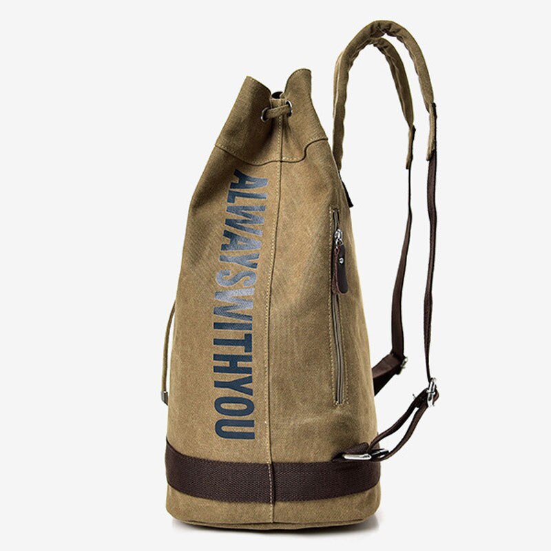 Large Travel Green Backpack Mountaineering Backpack Men Canvas Bucket Shoulder Bags Male Canvas Backpacks Mochila 2022 XA55ZC