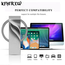 KFHIREW metal Pen Drive 128GB Key USB Stick Flash 64GB Pendrive 32GB cle usb memory 16GB USB Flash Drive 8GB free Type-c adapter