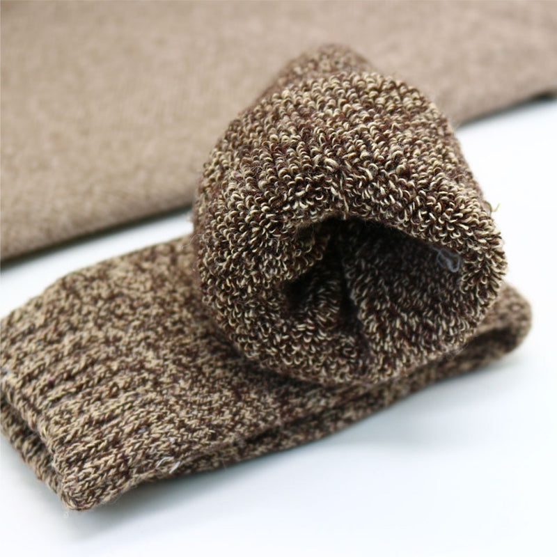 Calcetines de lana merina para hombre de invierno, calcetines anticongelantes informales de nieve Retro Harajuku de alta calidad súper gruesos y cálidos, 5 pares
