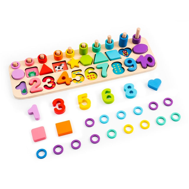 Hölzerne Multiplikation Montessori Pädagogisches Holzspielzeug Mathe-Arithmetik-Tisch-Brettspiel für Kinder, frühes Lerngeschenk