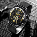 Luxus Herren Armbänder Uhren Mode Männer Edelstahl Mesh Gürtel Quarzuhr Business Casual Male Clock relogio masculino