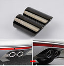 2Pcs/Set Chrome Plating Stainless Steel Car Exhaust Muffler Tip Pipes Covers for Audi A1 A3 A4 TT 2009-2015/VW Volkswagen PASSAT