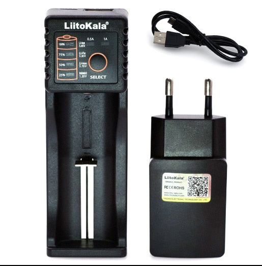 Liitokala Lii402 Lii202 Lii100 LiiS1 18650 Charger 1.2V 3.7V 3.2V AA/AAA 26650 NiMH li-ion battery Smart Charger 5V 2A EU Plug