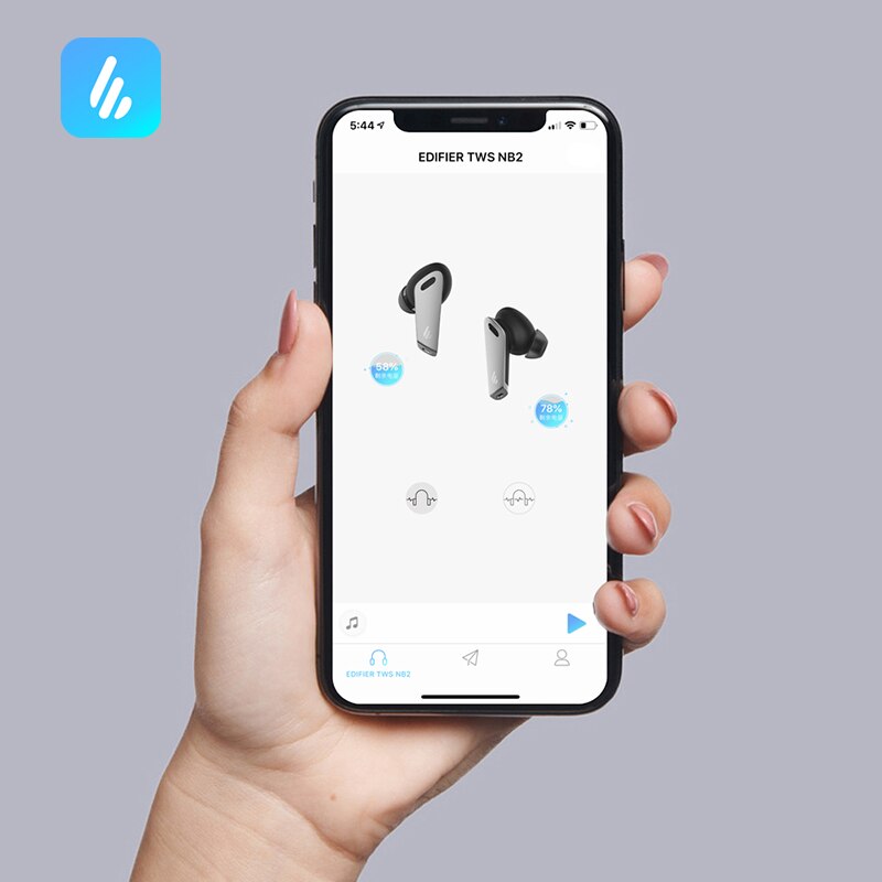 EDIFIER TWSNB2 tws Gaming-Ohrhörer TWS ANC Kabelloser Kopfhörer mit Geräuschunterdrückung Bluetooth 5.0 32 Stunden Wiedergabezeit Edifier Connect APP