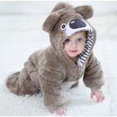 Kawaii Koala  Costume Baby Kigurumis  Animal Cosplay Jumpsuit Winter Warm Pajama Boys Girls  Halloween Carnival Gift