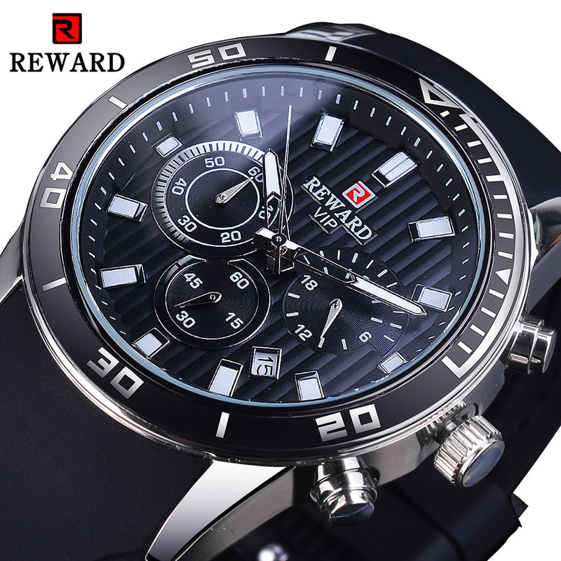 REWARD 2020 Fashion Green Dial Calendar Display Men Top Brand Luxury Design Military Quartz Sport Wrist Watch Male Clock Relogio