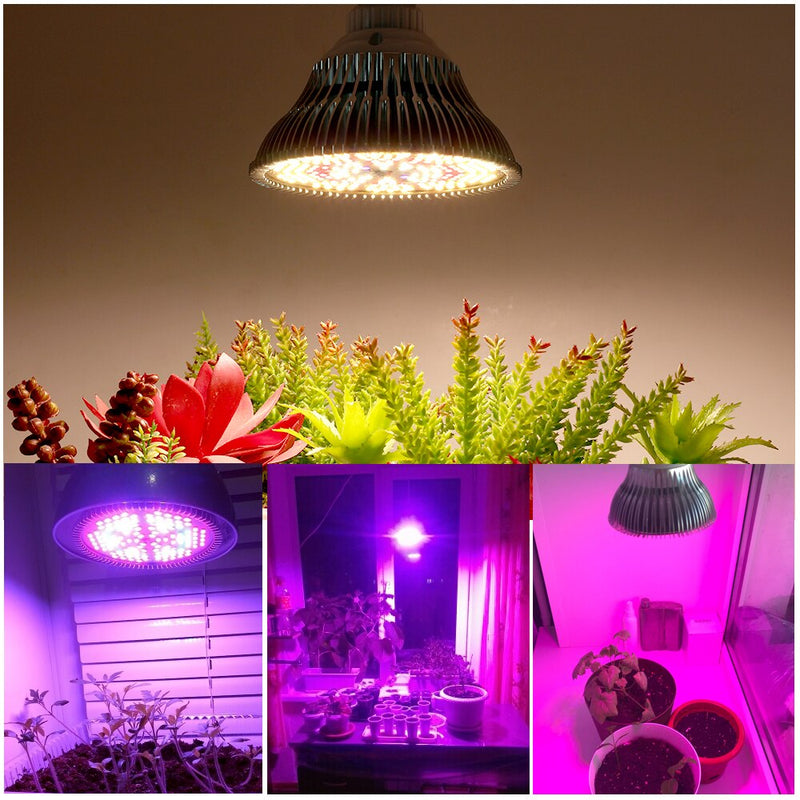 Luz LED de cultivo 150Leds 200Leds Full Spectrum Sunlike E27 Bombilla LED de crecimiento para hidroponía de interior Flores Plantas Lámpara de crecimiento LED