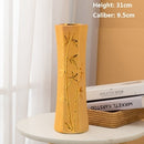 Luxury Europe Gold-Plated Ceramic Vase Home Decor Creative Design Porcelain Decorative Flower Vase For Wedding Decoration