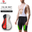 Pantalones cortos de Ciclismo X-TIGER Coolmax 5D Gel Pad a prueba de golpes MTB Road Bike Bibs Shorts Ropa Ciclismo pantalones cortos de bicicleta para hombres
