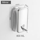 500/800/1000/1200 ml Soap Dispenser Wall Mount Black 304 Stainless Steel Soap Dispensers Leakproof Bathroom Soap Pump