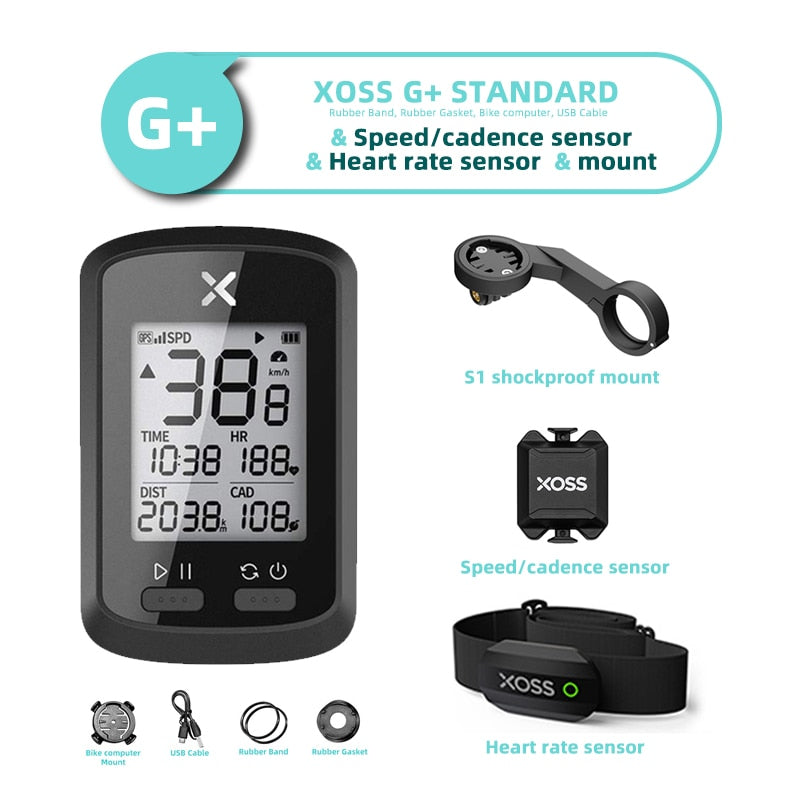 XOSS G plus G GPS Fahrradcomputer Fahrrad Wireless GPS Tachometer Großhandelsmarkt Rennrad MTB Zyklus Radfahren Großhandel in Brasilien