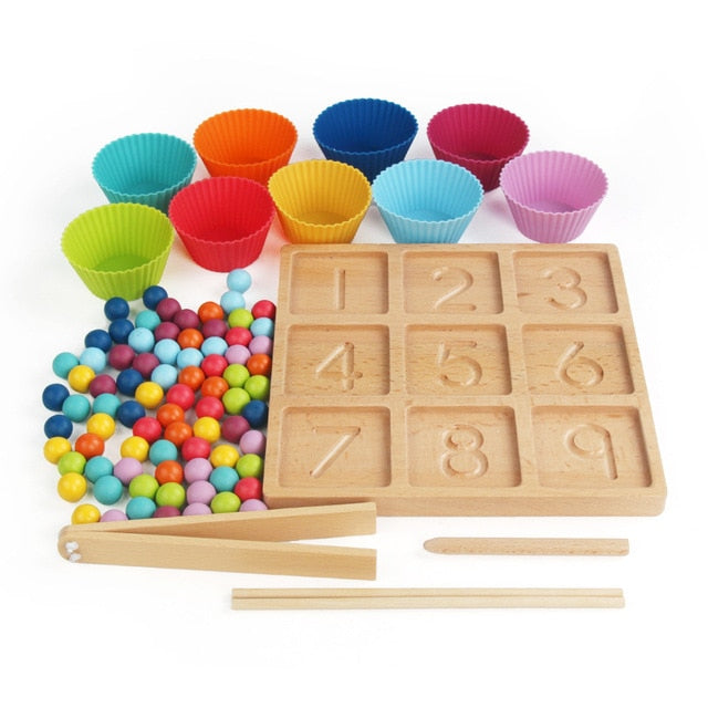 Kids Toys Montessori Wooden Toys Hands Brain Training Clip Beads Puzzle Board Math Game Baby Early Educational Toys For Children