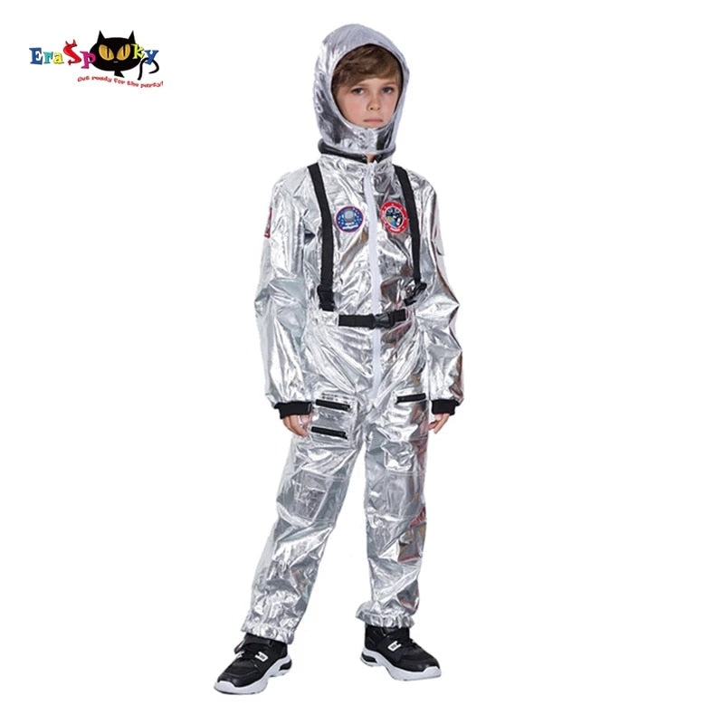 Männer Astronaut Alien Spaceman Cosplay Helm Karneval Erwachsene Frauen Piloten Outfits Halloween Kostüm Gruppe Familie Passende Kleidung