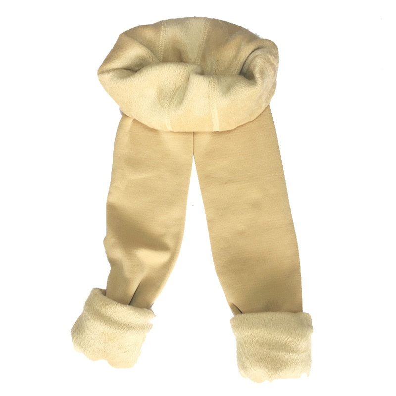Otoño Invierno Moda Explosión Modelo Terciopelo grueso Cálido Perfectamente integrado Cachemira invertida Leggings Pantalones cálidos