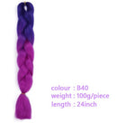 Black Star Hair Ombre Jumbo Braiding Hair Extensions 24 Inch Twist Braids Synthetic Hair Fiber for Twist Braiding for Women