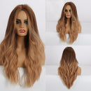 EASIHAIR Long Black Synthetic Wigs for Women Middle Part Wigs Natural Hair Wavy Wig Cosplay Heat Resistant Black Hair Wig