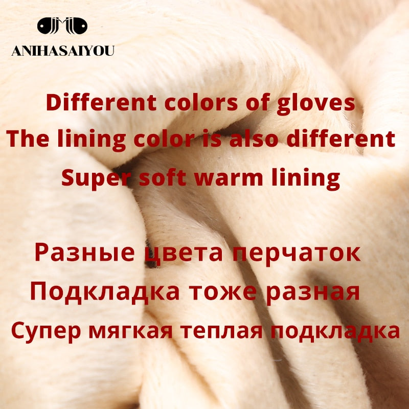 2019 fashion new products winter leather gloves short leather gloves women Wrist tightening design winter leather gloves women