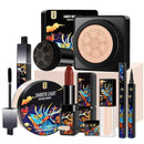 Makeup Cosmetic Set Mushroom Head Air Cushion Finishing Powder Face Powder Pearly Lustre Eye Shadow Non-Stick Cup Lipstick Kit
