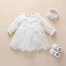 Baby Baptism Dress 2022 Bow Newborn Baby Girls Infant Dresses &amp; Clothes Snow White Baby Dress 1 Year Old Birthday Girl Dress