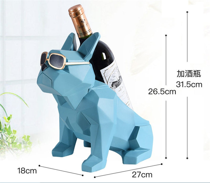 Modern simplicity french bulldog wine rack wine holder decorations home decorations  holder Creative home furnishings party gift