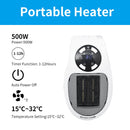 Portable Electric Heater for Home Room Hand Warmer Fireplace Plug in Wall Heating Stove bathroom Radiator Remote Control 500W