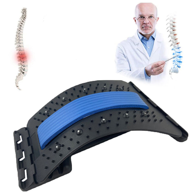 Back Massager Stretcher Support Spine Deck Pain Relief Chiropractic Lumbar Relief Back Stretcher Relaxation Spine Pain Relief
