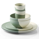 Umweltfreundliches Bambusfaser-Geschirr-Set, leichte Bambusteller, Geschirr, Teller, Schüssel, Tassen-Set für Party, Camping, Muttertag